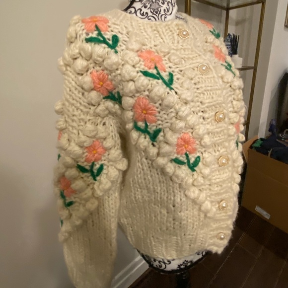 Lily Bean Floral And Pearl Chunky Knit 
